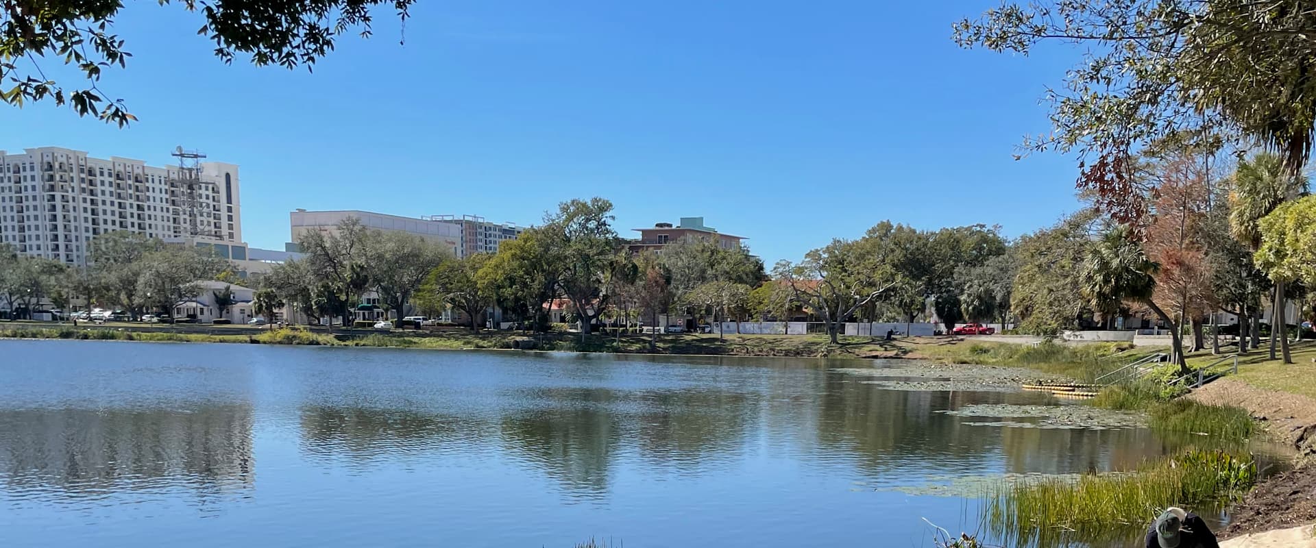 Volunteers working on lake restoration